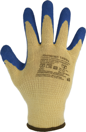 Перчатки х/б бесшовные с покрытием из рельефного текстурированного латекса ArmProtect 1499z. Цвет белый/синий р.11 (Азбука Защиты) 4631161387721