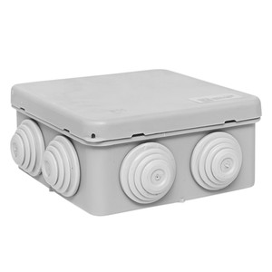 Коробка распределительная КМР-030-031 с крышкой (85х85х40) для прямого монтажа 8 мембр. вводов серая IP55 EKF (EKF) plc-kmr-030-031
