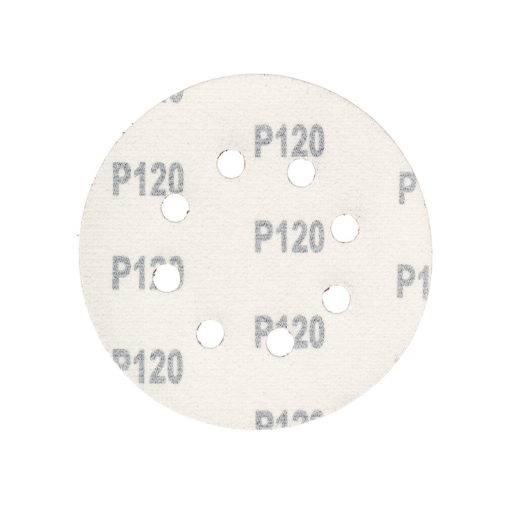 Круг шлифовальный абразивный 125 мм P120 8 отверстий 5 шт (Vira) 558008