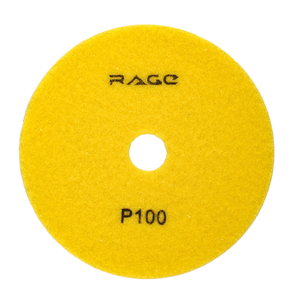 Круг алмазный гибкий шлифовальный Р100 125 мм черепашка для керамогранита АГШК мокрое шлифование (Rage) 558113