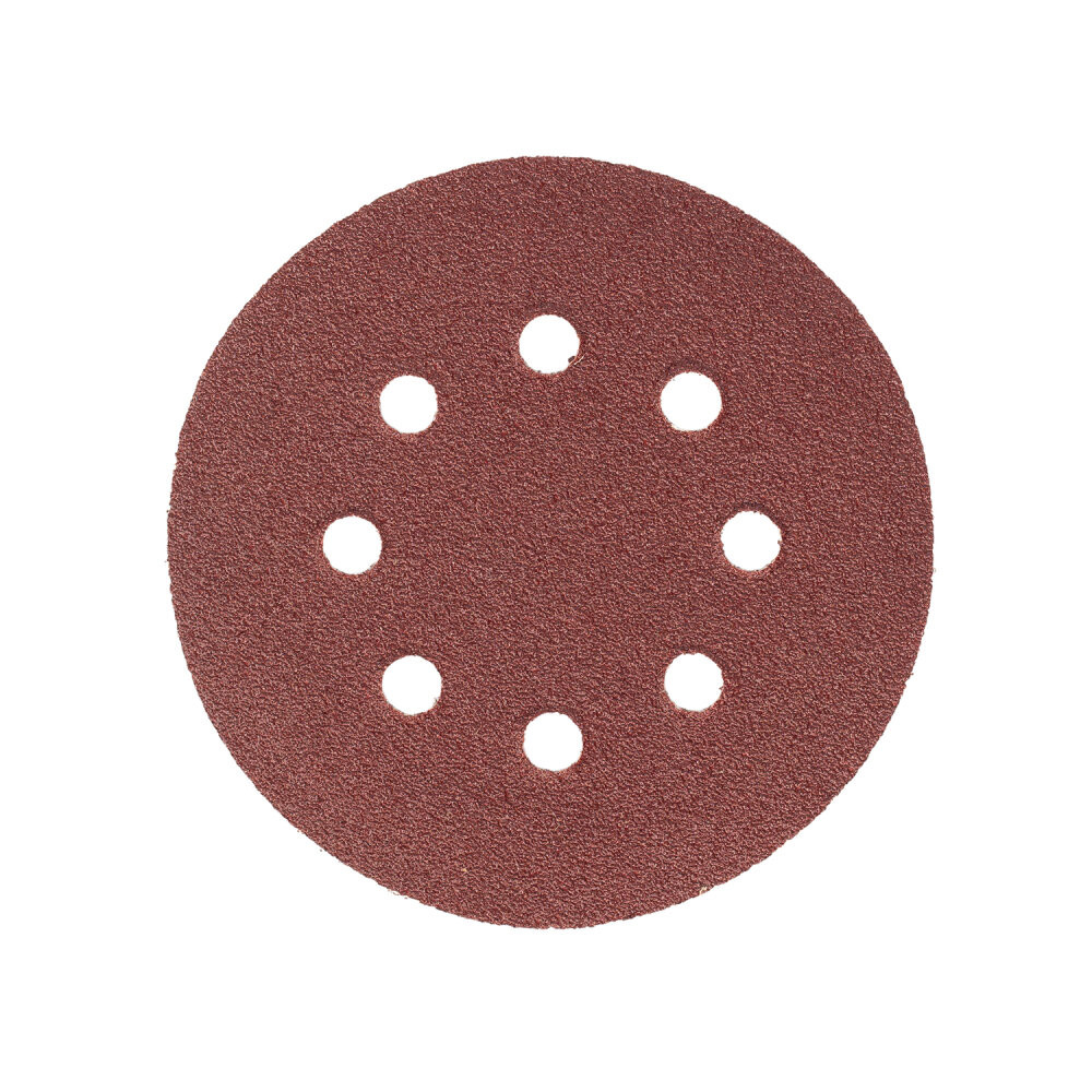 Круг шлифовальный абразивный 125 мм P80 8 отверстий 5 шт (Vira) 558006