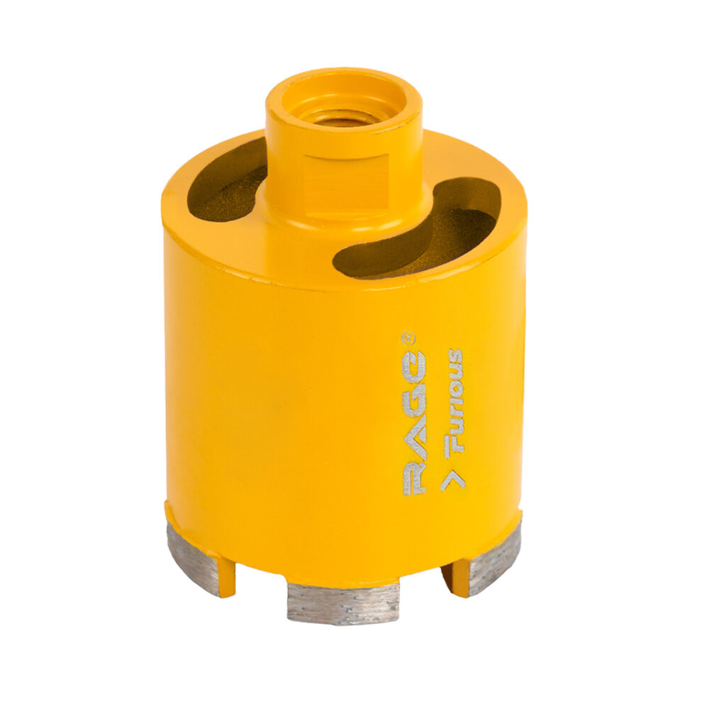 Коронка алмазная по бетону с микроударом для подрозетников 68 мм с верхним пылеотводом (Rage Furious) 559469