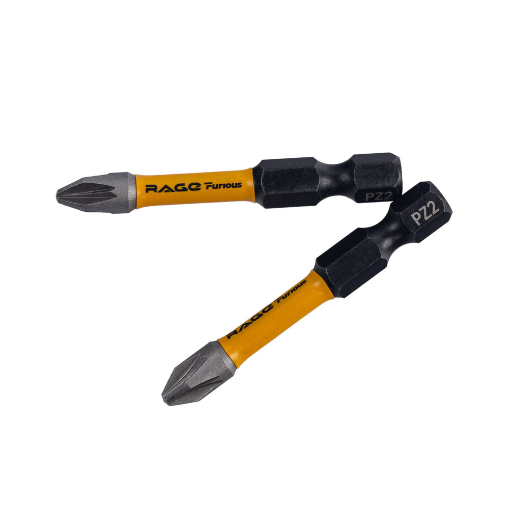 Биты торсионные IMPACT 2 шт S2 PZ2 x 50 мм (Rage Furious) 554274