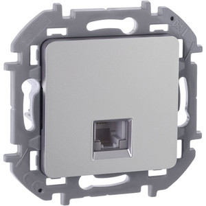 Розетка телефонная RJ11 алюминий INSPIRIA (IEK) 673822