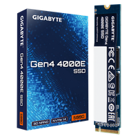 Накопитель SSD M.2 2280 500GB Gen4 4000E, PCIe 4.0x4, NVMe 1.4, 3600/3000 Мб/с (GIGABYTE) G440E500G