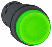 Кнопка 22мм 24В зеленая с подсветкой (Schneider Electric) XB7NW33B1