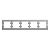 GLOSSA Рамка горизонтальная 5 постов алюминий (Systeme Electric) GSL000305