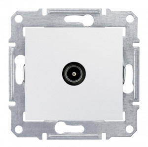 Sedna Розетка телевизионная TV проходная 4дБ в рамку белая (Schneider Electric) SDN3201821