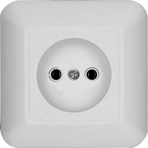 ПРИМА Розетка без заземления скрытая без шторок белая (Systeme Electric) RS10-184-BI