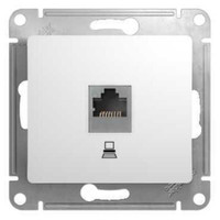 GLOSSA Розетка компьютерная RJ45 категория 5е в рамку белая (Systeme Electric) GSL000181K