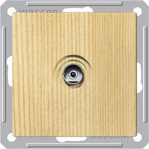 W59 Розетка телевизионная TV скрытая в рамку сосна (Systeme Electric) RTS-151-7-86