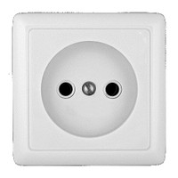 ХИТ Розетка наружная без заземления 250В 10А белая (Systeme Electric) RA10-131-B