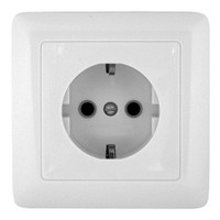 ХИТ Розетка скрытая с заземлением 250В 16А белая (Systeme Electric) RS16-134-B