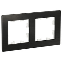 Рамка двухпостовая ATLASDESIGN NATURE, МЕТАЛЛ ОНИКС (Systeme Electric) ATN312302