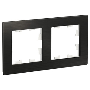 Рамка двухпостовая ATLASDESIGN NATURE, МЕТАЛЛ ОНИКС (Systeme Electric) ATN312302