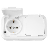 Беларусь Розетка двойная с заземлением наружная IP44 (БелТИЗ) РА16-303