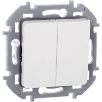 Выключатель 2-клавишный 10АХ безвинтовое крепление белый INSPIRIA (IEK) 673620