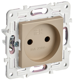 SKANDY Розетка без заземления без защитных шторок 10А SK-R02Sa песочный IEK (IEK) SK-R10-10-K98
