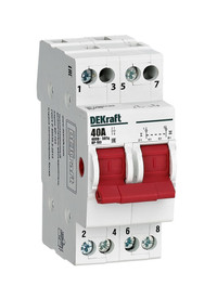 Выключатель-разъединитель трехпозиционный 2P 40A ВР-103 (Dekraft) 17210DEK