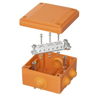 Коробка пластиковая FS с кабельными вводами и     клеммниками IP55 100х100х50мм 6р 450V 6A 4мм кв. (DKC) FSB11604