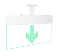 Оповещатель световой с резервным источником питания Молния-220-РИП Ультра Стрелка вниз зеленые светодиоды (Вистл) ML-UL-220-R-0093