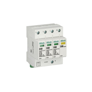 Ограничитель перенапряжения четырехполюсный ОП-101 4п 40кА С 420В (Dekraft) 18018DEK