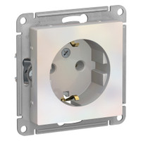Розетка ATLASDESIGN с заземлением 16А механизм жемчуг (Systeme Electric) ATN000443