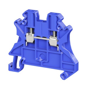 Клемма проходная, винтовой зажим, 2 точки подключения, 2.5 кв.мм, синяя (DKC) TUR-2.5R-BU