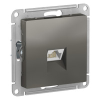 Розетка ATLASDESIGN компьютерная RJ45 механизм сталь (Systeme Electric) ATN000983