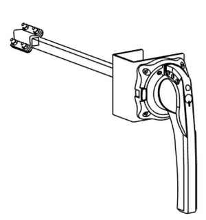 ВЫНОСНАЯ СТАНДАРТНАЯ ЧЁРНАЯ ПОВОРОТНАЯ РУКОЯТКА ДЛЯ ФРОНТАЛЬНОЙ УСТАНОВКИ НА SD630-1250 (Systeme Electric) SSDERHF15B6312