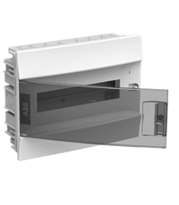 Щит распределительный встраиваемый 12 модулей ЩРв-п-12 пластиковый Mistral41 серая прозрачная дверь с клеммами IP41 (41A12X13B) (ABB) 1SLM004101A2203