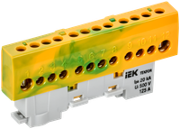 TEKFOR Шина PE земля изолированная на универсальном держателе 8х12-12-ЖЗ IEK (IEK) TF-NN20-12-KL-K52