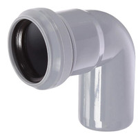 Отвод 40 87 град, для внутренней канализации, серый (Valfex) 20101040