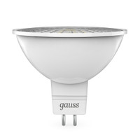 Лампа светодиодная LED 5 Вт 500 лм 3000К софит MR16 теплый GU5.3 AC/DC 12В низковольтная Black Gauss (GAUSS) 201505105