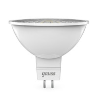 Лампа светодиодная LED 5 Вт 530 лм 4100К софит MR16 нейтральный GU5.3 AC/DC 12В низковольтная Black Gauss (GAUSS) 201505205