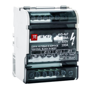 Шина нулевая в корпусе 4х7 (EKF) sn0-4x7