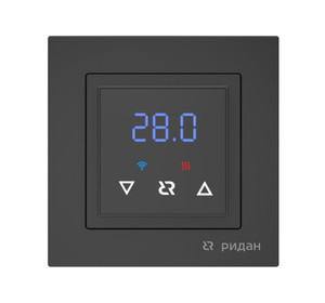 Терморегулятор Ридан Classy c Wi-Fi, с комбинацией датчиков, черный матовый, 16А (ДЕВИ) 21RT0105R