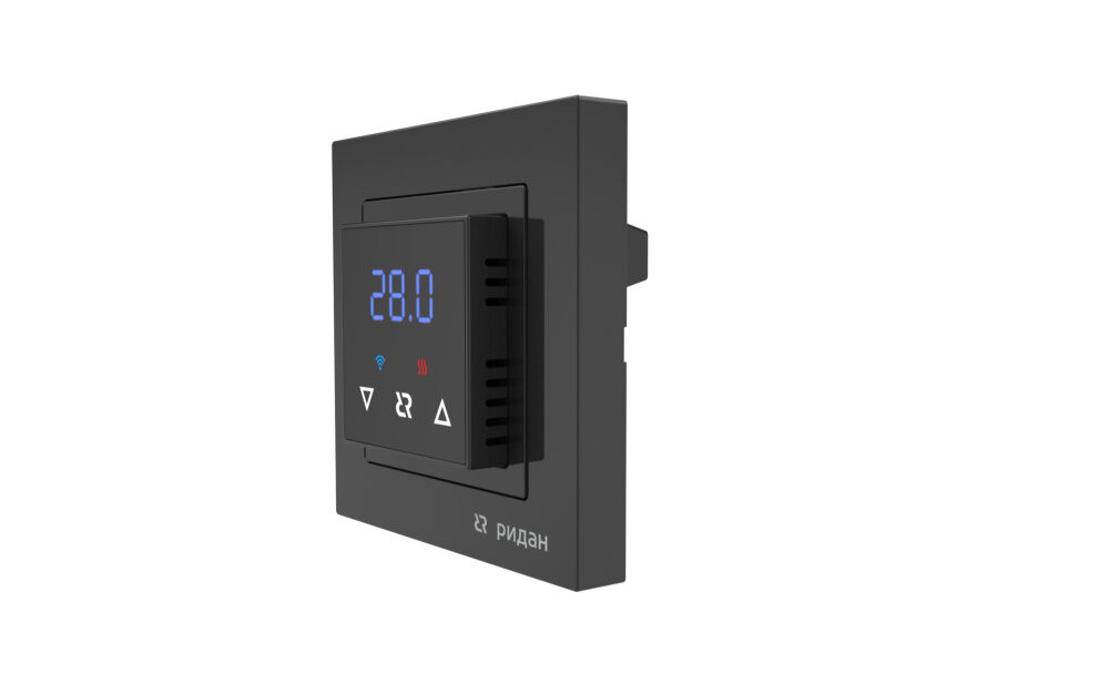 Терморегулятор Ридан Classy c Wi-Fi, с комбинацией датчиков, черный матовый, 16А (ДЕВИ) 21RT0105R