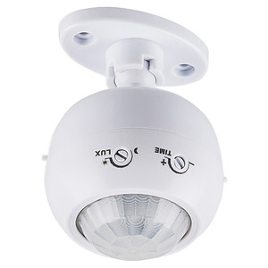 Датчик движения ИК накладной 1200w 120 гр. (гориз.) 360 гр. (верт.) 8м IP20 поворотный белый (FERON) SEN16 22074