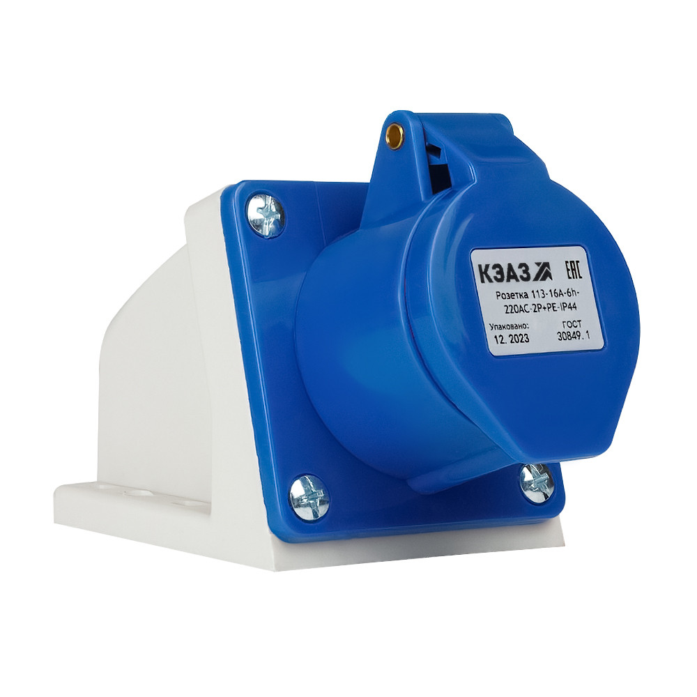 Розетка 113-16А-6h-220AC-2P+PE-IP44 (КЭАЗ) 222746