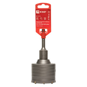 Коронка буровая по бетону с оснасткой TCT-72 М22 SDS-plus Master (EKF) tct-72-m22