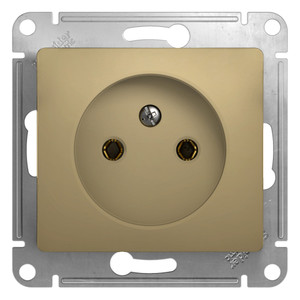 GLOSSA Розетка без заземления в рамку титан (Systeme Electric) GSL000441