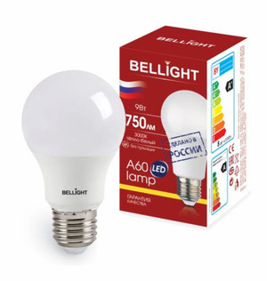 Лампа светодиодная LED 9Вт Е27 220 3000К 750Лм (BELLIGHT) 88297787