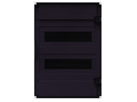 Щит распределительный навесной с пластиковой черной прозрачной дверцей на 24 модуля, OptiBox Pro 24-NKR-IP40 (КЭАЗ) 379798