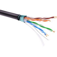 Витая пара F/UTP 4 пары CAT 5E светостабилизированный PE черный катушка 305м (DKC) RN5EFUKPEBK
