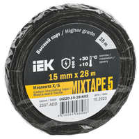 MIXTAPE 5 Изолента Х/Б 15мм 28м IEK (IEK) UIZ20-15-28-K02