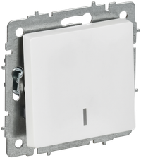 BRITE Выключатель 1-клавишный проходной с индикацией 10А ВС10-1-7-БрАБ арктический белый IEK (IEK) BR-V12-1-10-K91