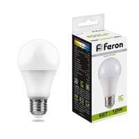 Лампа светодиодная LED 10вт Е27 белый (FERON) LB-92 25458