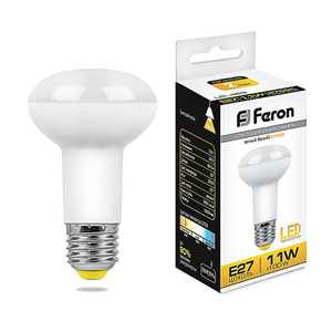 Лампа светодиодная LED зеркальная 11вт Е27 R63 теплый (FERON) LB-463 25510