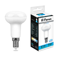 Лампа светодиодная LED зеркальная 7вт Е14 R50 дневной (FERON) LB-450 25515